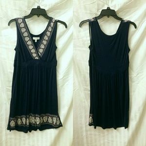 Monteau Summer Festival Dress in Navy